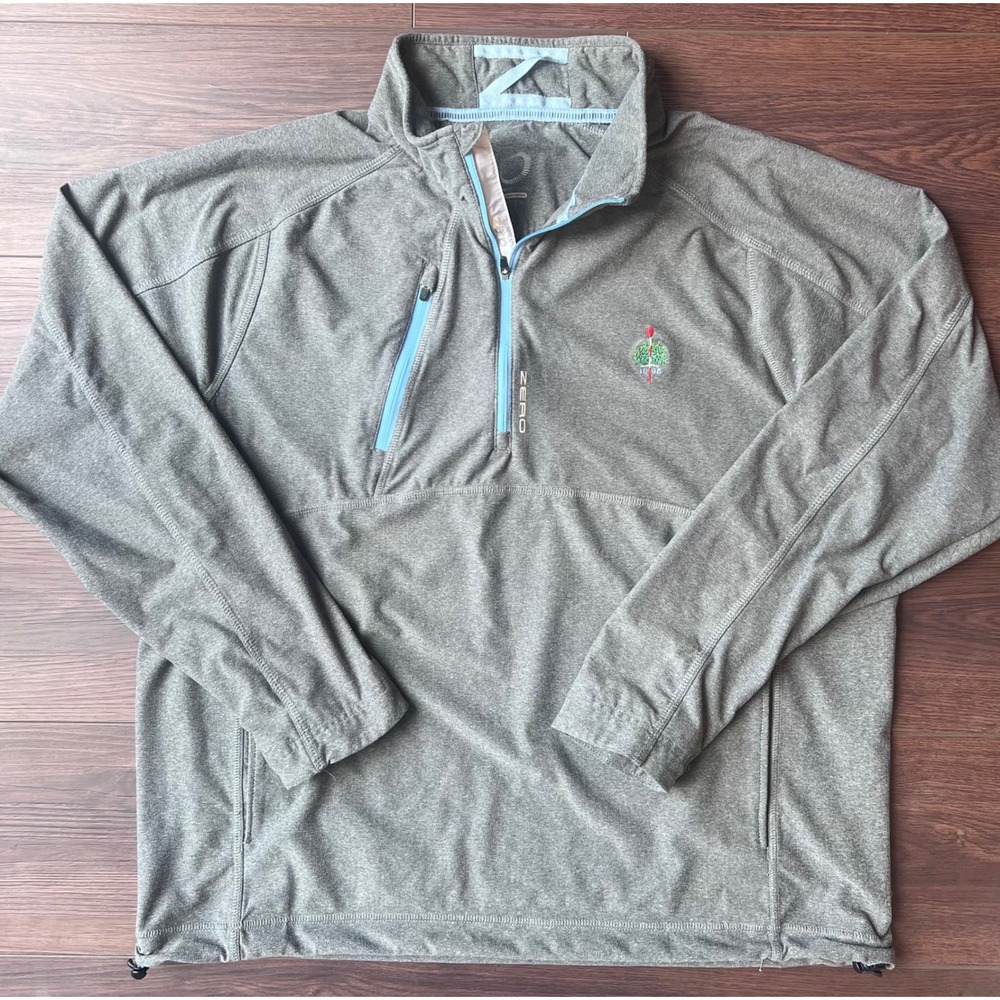 Zero Restriction Merion Golf Club Pullover Mens Large Gray 1/4 Zip Tour Series